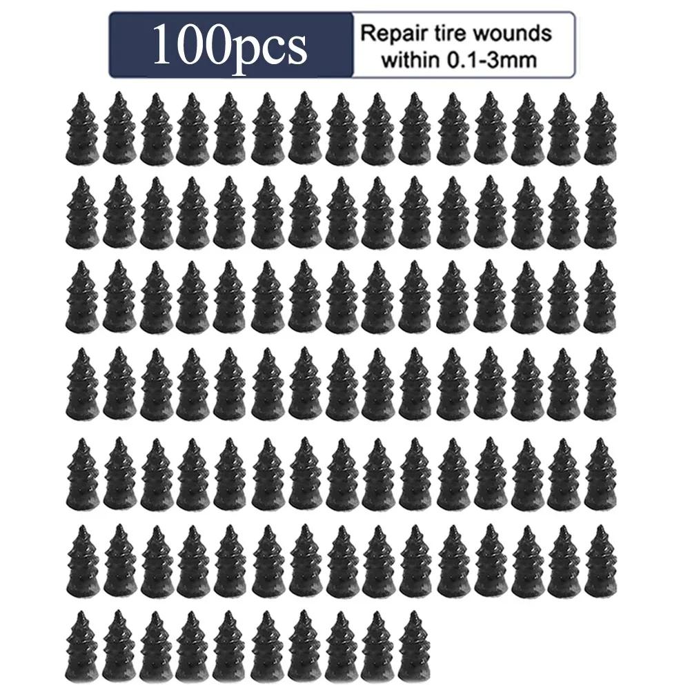100PCS Auto Vacuum Tire Repair Nail Tire Repair Tool Set Cars Truck Gomma Pneumatico Foratura Riparazione Moto Colla Chiodi