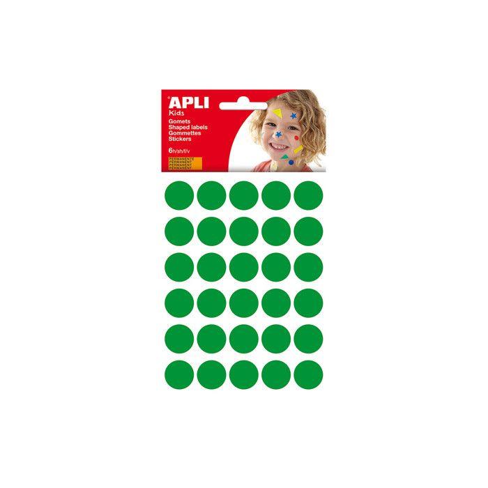 Sticker Pack - APLI - Ø 20 Mm - 6 Sheets - Permanent Adhesive - PEFC Paper