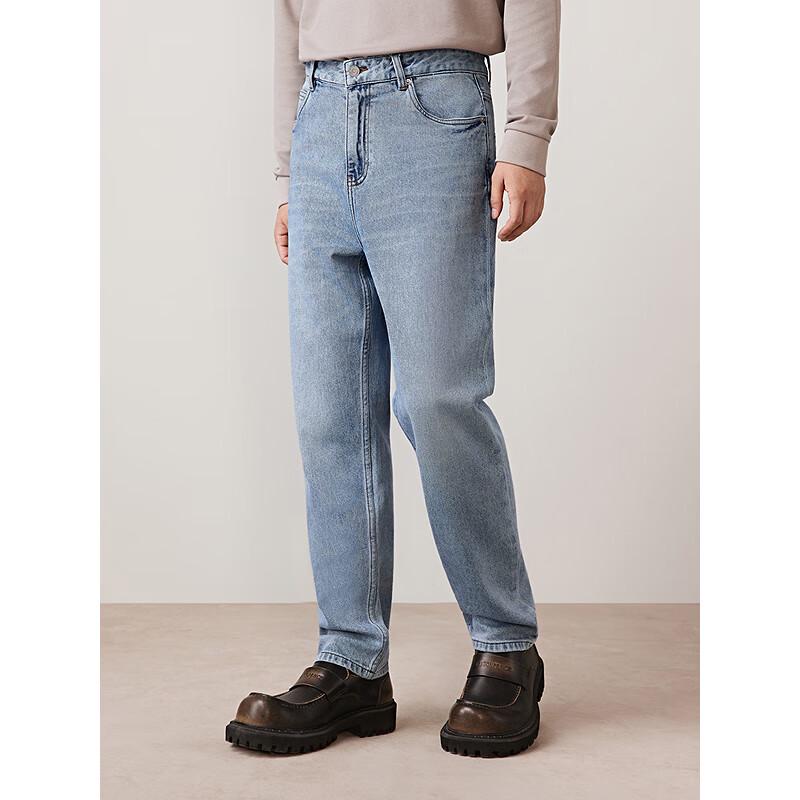 GXG Men's Heavyweight Distressed Loose Tapered Jeans