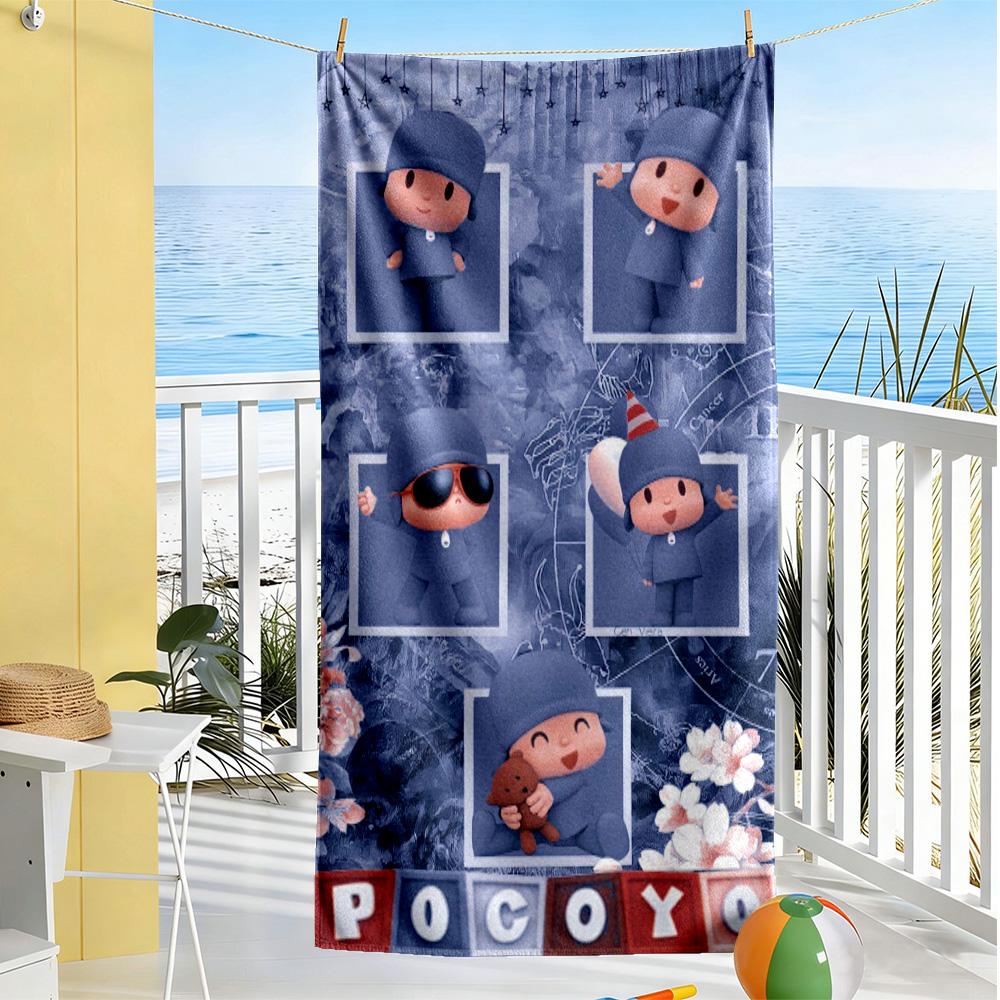 Pocoyo Beach Towel Super Soft & Absorbent Comfortable Lightweight Suitable for Swimming, Gym, Camping, Yoga Vacation
