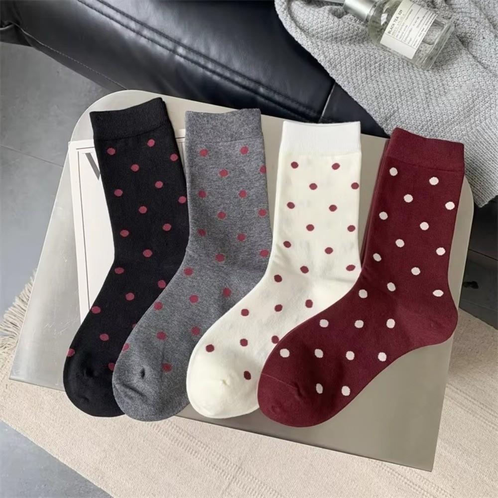 Harajuku Vintage Middle Tube Socks Knitted Snow Boot Socks New Women Socks  Autumn Winter