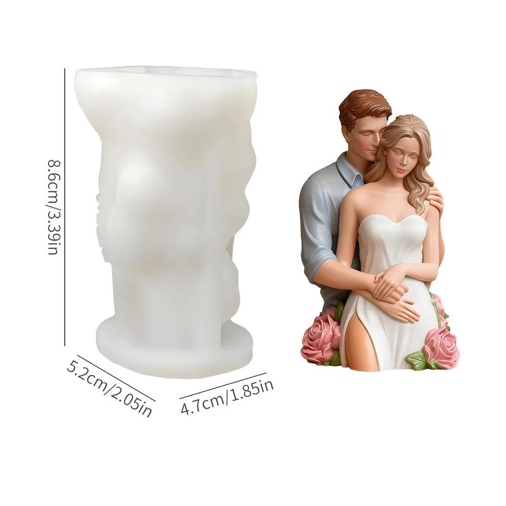 

Романтическая форма для свечей на День святого Валентина, пара ангелов 3D, легко извлекается, DIY инструменты для изготовления ароматерапевтических поделок