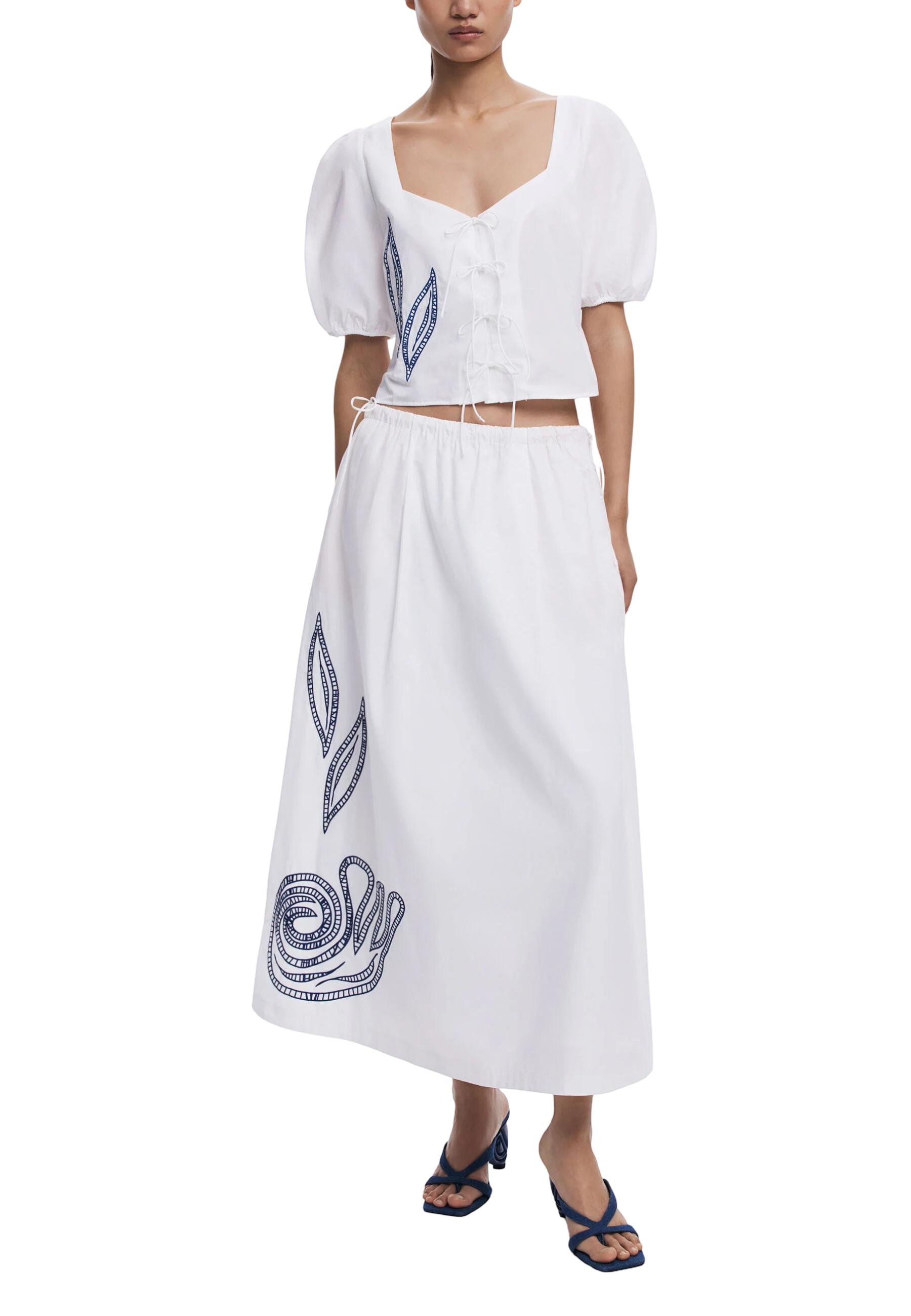 Desigual Damen Weiß Rock Embro - Bild 5