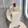 Polka Dot Cat Wall-Mounted Toilet Paper Holder