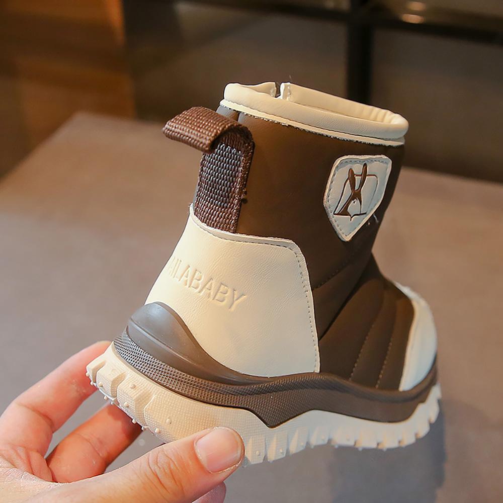 Winter Snow Boots For Children Waterproof Platform Teenager Kid's Plush Boots Thick Warm Boy's Girl's Cotton Shoes Warm Boots