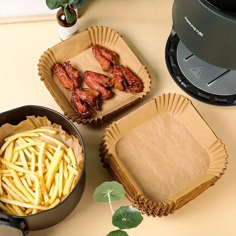 Air Fryer Paper Liner Non-fat Paper for Air Fryer Round Paper French Fries Oven Accessories Hamburger Ninja Nonstick Parchment