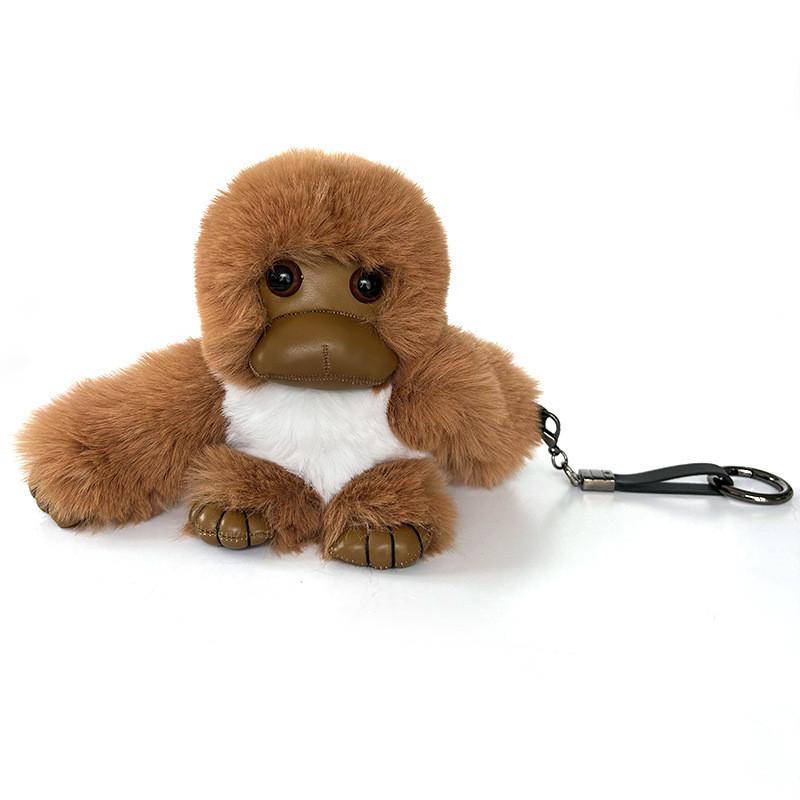 Gorilla Toy Plush Keychain Detailed Lifelike Design Cartoon Gift For Gift Kids