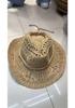 New hand-woven straw hat women's hollow spring and summer breathable women's couple hat sunscreen western cowboy hat