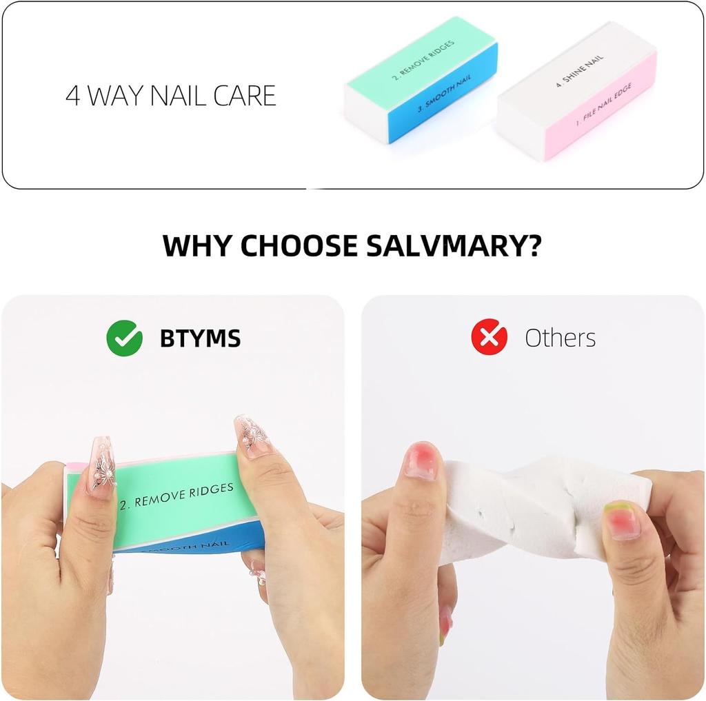 5 Pcs/1Set Nail Sponge Buffer Block Shine Polisher Nail Buffing File Manicure Sanding Nail File Nail Art Tools Kit
