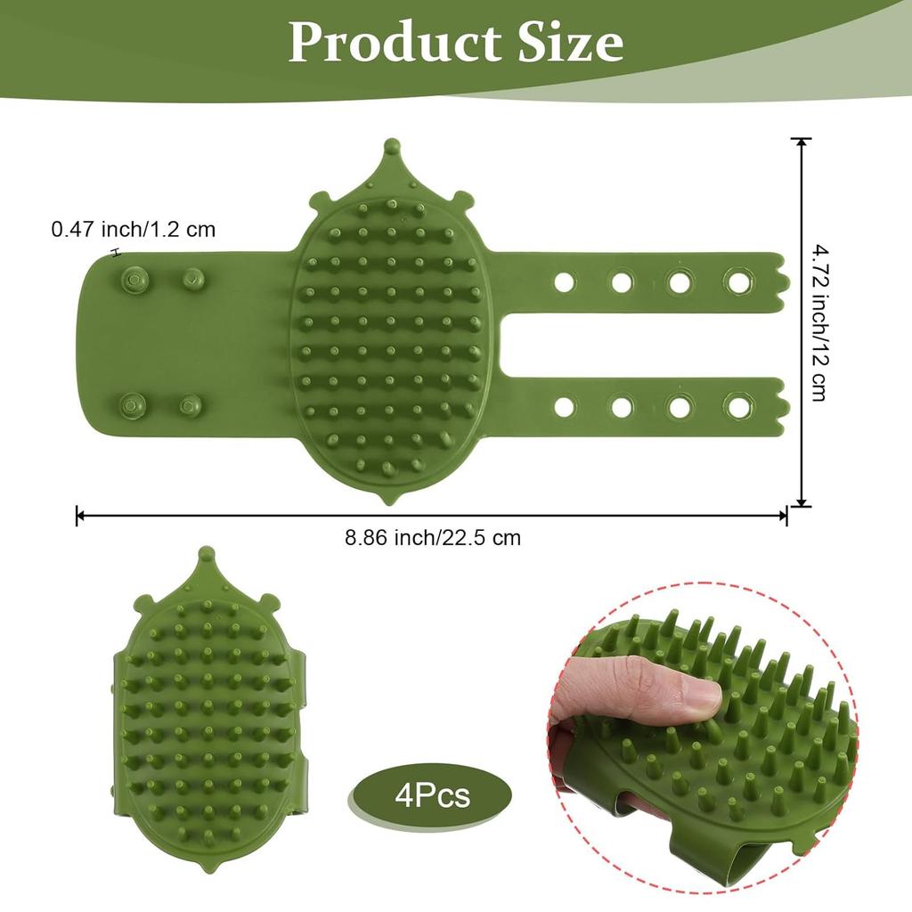 4pcs Cat Face Scratcher, Adjustable Silicone Cat Self Groomer Corner Scratcher, Soft Cats Corner Brush, for Climbing Frames and Table Legs, Reduces