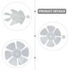 Blade Replacement Parts Blade Inch Plastic Fan Blade Replacement Parts Transparent Black Low Noise Transparent Black