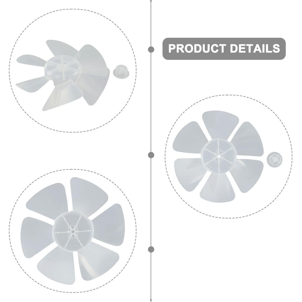 Blade Replacement Parts Blade Inch Plastic Fan Blade Replacement Parts Transparent Black Low Noise Transparent Black