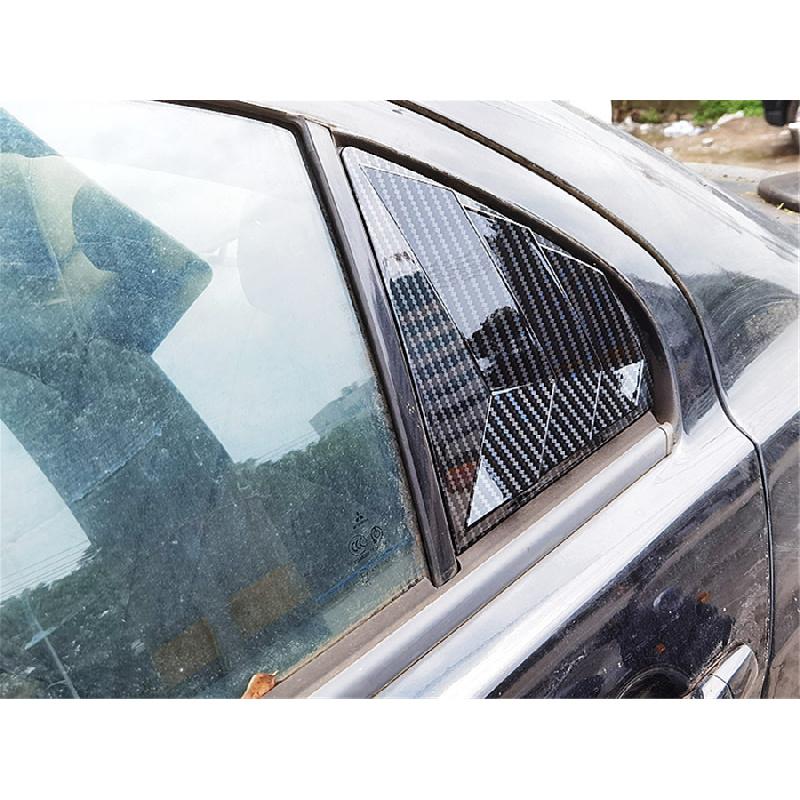 Carbon Fiber Look Window Louver Shutter Cover Side Vent For Mitsubishi Lancer