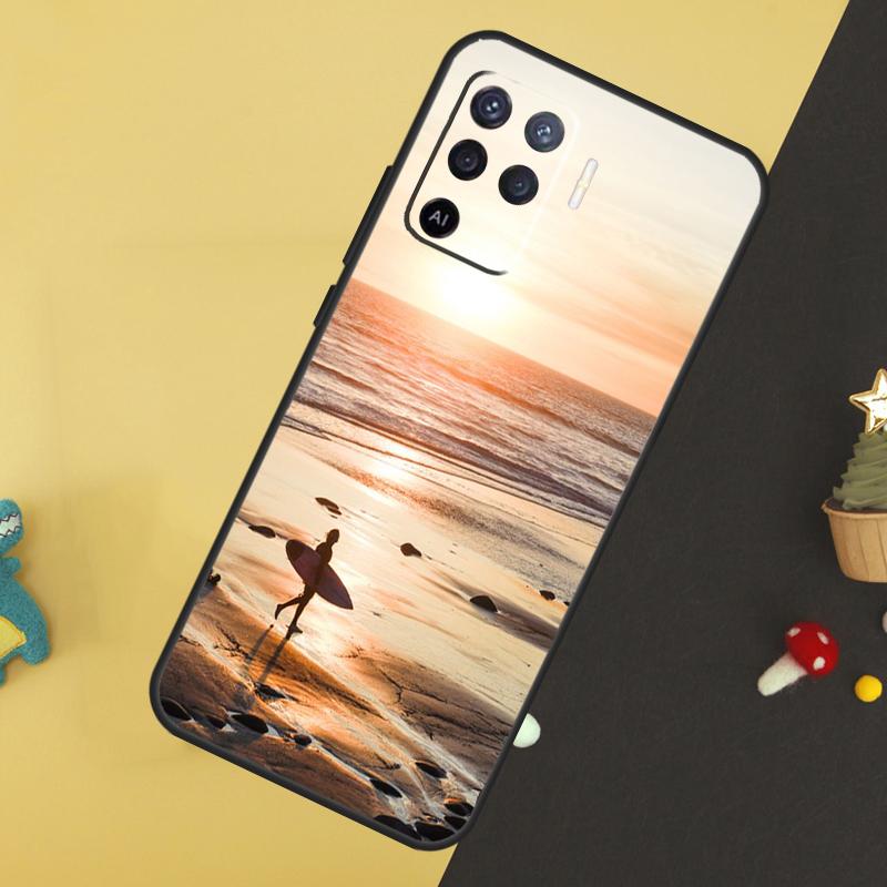 Surfing Wave For OPPO A57S A53S A54S A98 A78 A58 A79 A15 A17 A77 A16 A76 A96 A52 A72 A5 A9 A94 A74 Case
