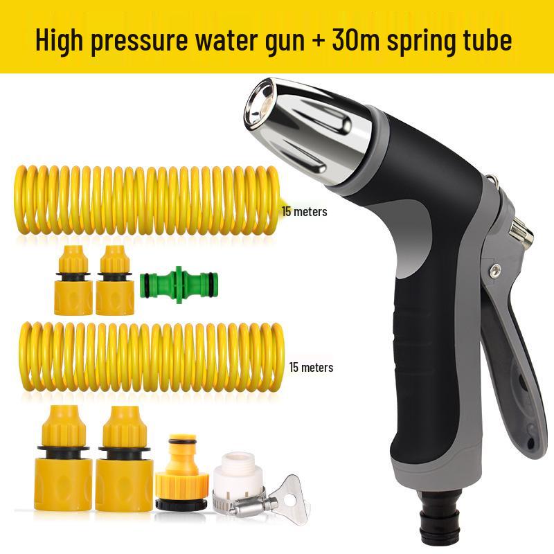 High-Pressure Car Wash Water Gun with Soft Hose and Spray Nozzle
