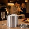 3L Stainless Steel Ice Bucket With Lid Champagne Beverage Tub Insulated Drink Cooler  Home Parties