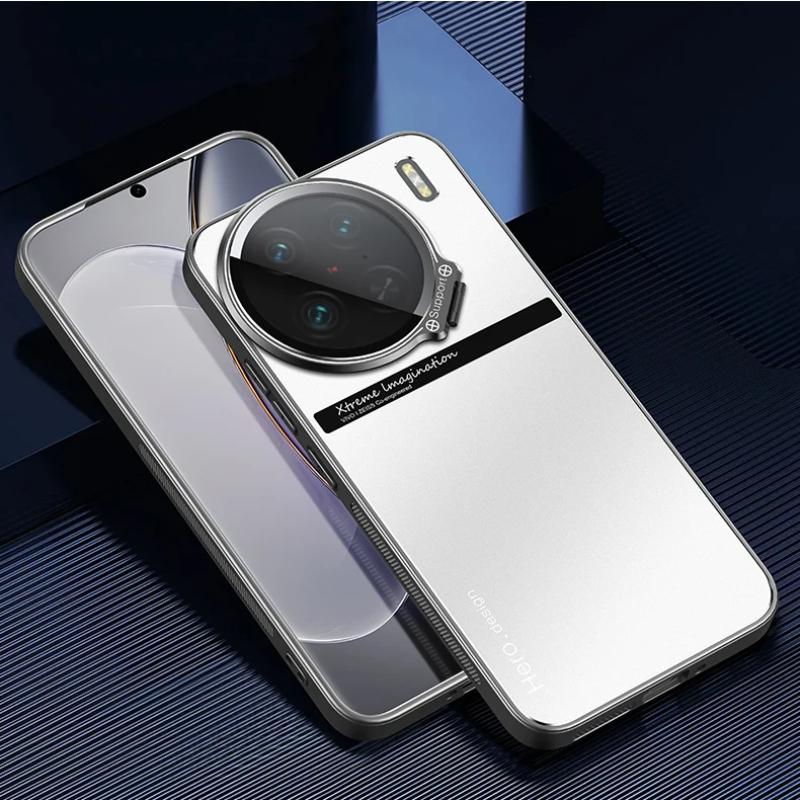 For Vivo X100 Ultra X100S Pro Metal Lens Camera Holder Cover for Vivo X100Ultra X100 S X 100 Pro Shockproof  Slim Matte Protection Kickstand Case