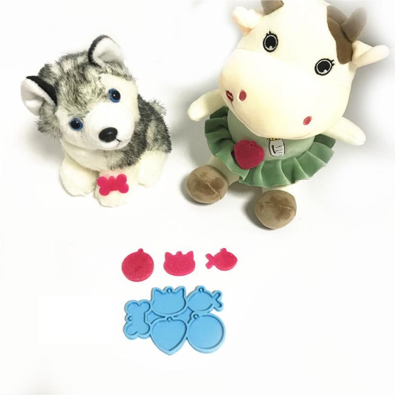 Pet Dogs for Cat Tag Resin Mold DIY Crafts Keychain Silicone Mould UV Epoxy Mold Handmade Jewelry Pendant Resin Casting