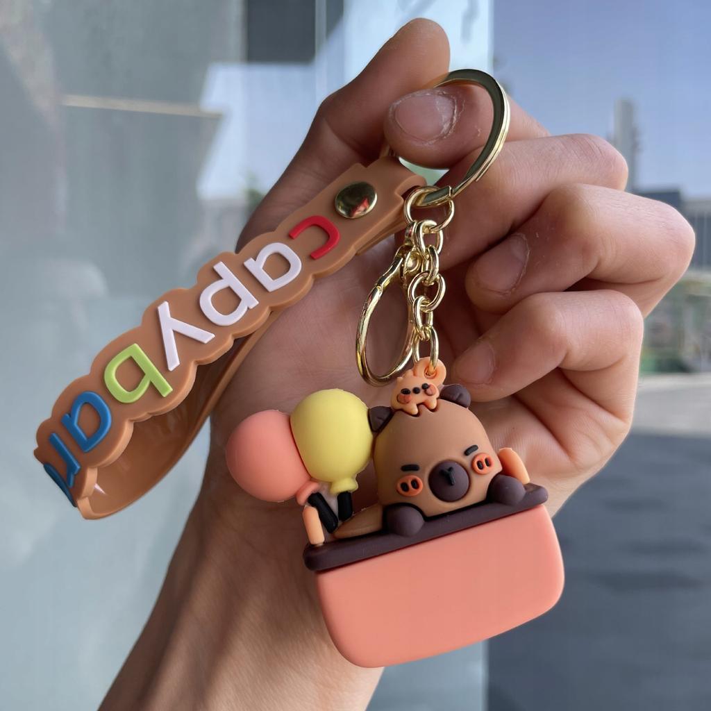 Capybara Keychain Keyring Strap Pendant For Bag Keys Pencil Case Backpack