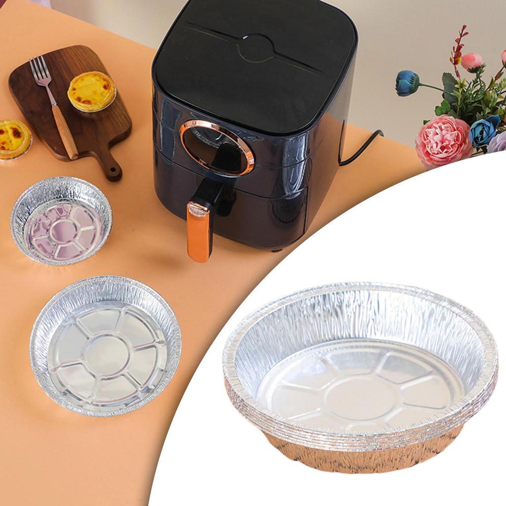 50pcs Disposable Aluminum Foil Tray for Air Fryer Baking Sheet