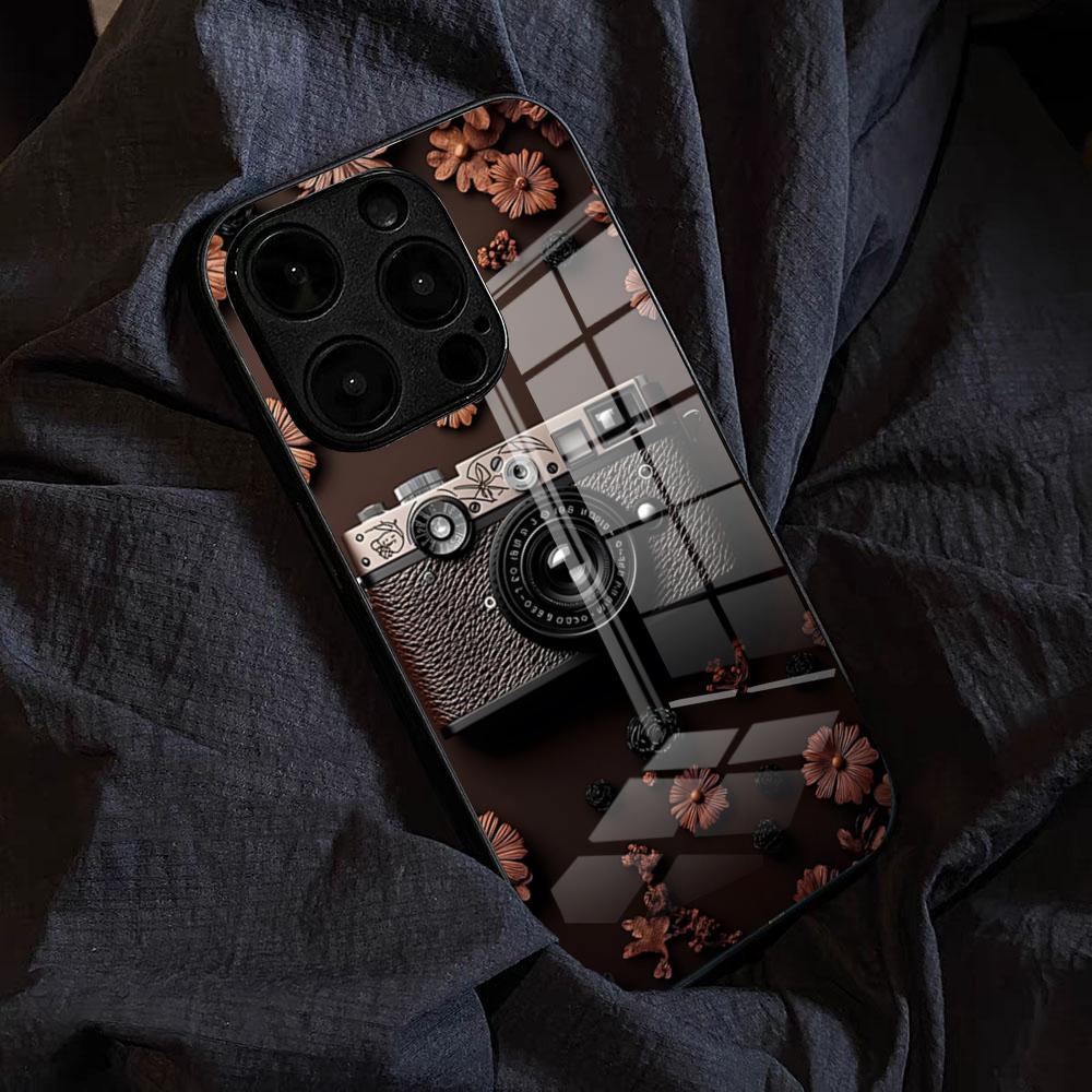Vintage Retro Camera Phone Case For IPhone 17 Pro Max 15 Pro 16 14 Plus 12 13 Mini 11 Pro Shockproof Glass Cover