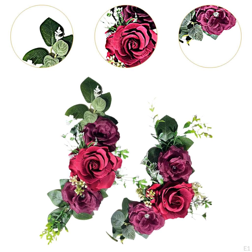 2 Pieces Artificial Flower Swags Decoration Hanging Wedding Arrangements for Entryway Celebrations