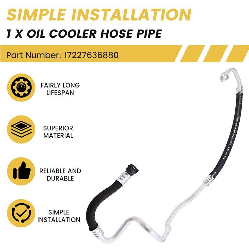AB16-Engine Oil Cooler Hose Pipe 17227636880 For BMW 5  6  7  F07 F06 F02 F12 F13 2010-2017