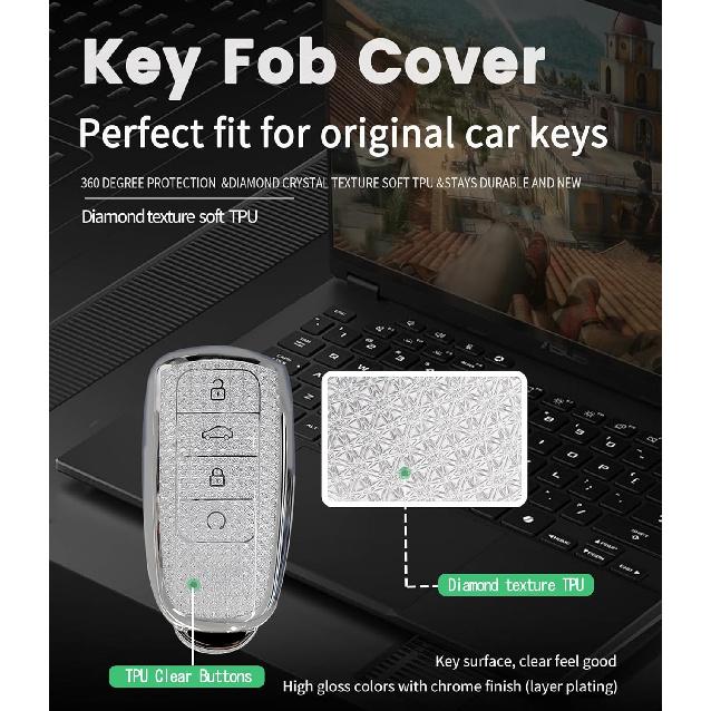 Waterproof TPU Car Key Fob Case Cover Compatible with Chery Tiggo 7 8 Omoda 3 5 C5 Arrizo 5 Plus Jaecoo 6 2025 Ruigu 9 2024 2025 Car Accessories