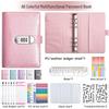 A6 Macaron Lockable Ring Binder & PU Diary for Financial Planning and Cash Management.