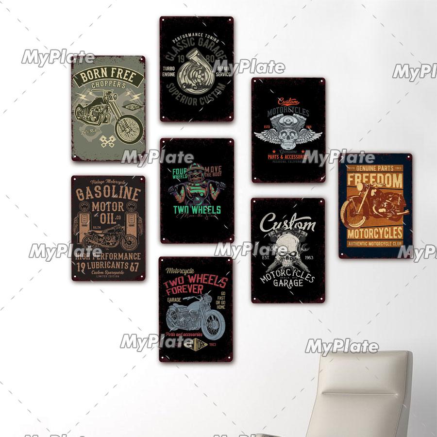 Cafe Racer Metal Sign Vintage Plaque Tin Sign Wall Decor For Garage Club Plate Crafts Ride Biker Poster Motorcycle