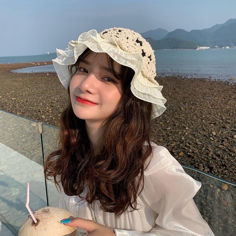 Buy Women Lace Knitted Fisherman Hat 