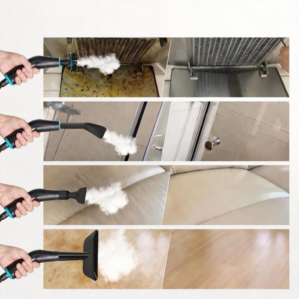 2500W Window Steam Cleaner - 1250ml Tank, 4 Bar Pressure, 2m Steam Hose