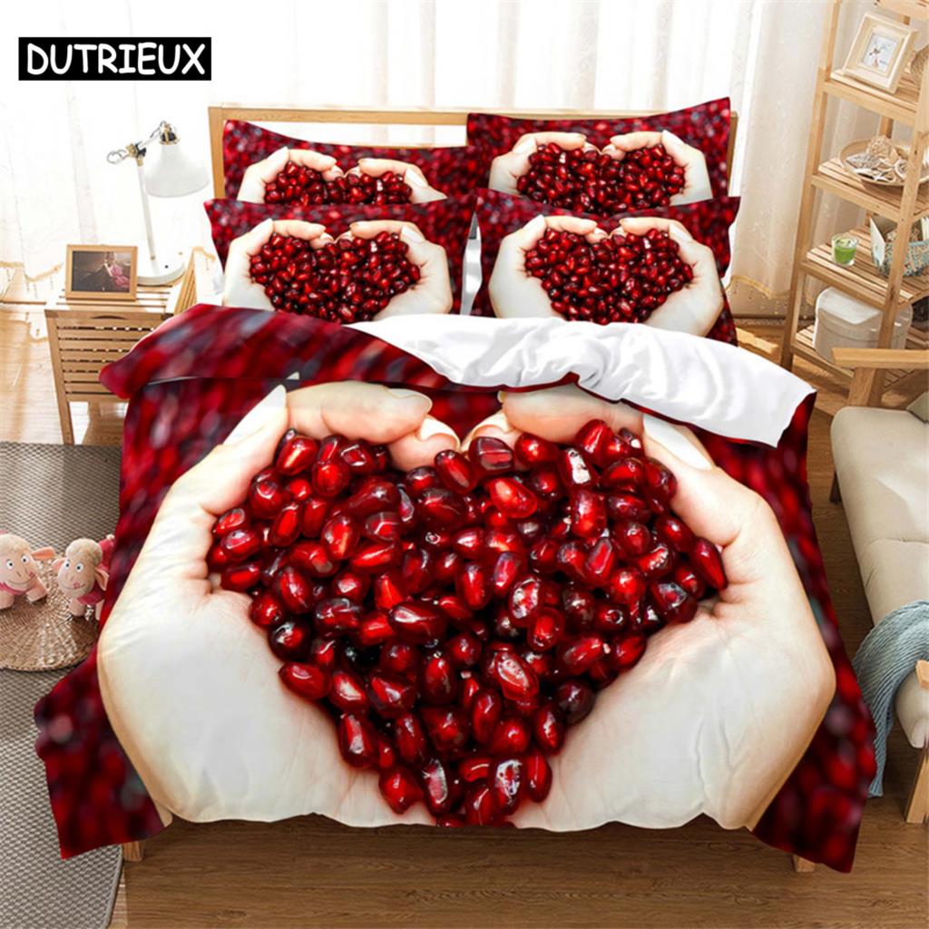 

3D HD - Printed Heart and Music - Themed 3 - Piece Duvet Cover Set in King, Queen, Twin, Single, Double Sizes for Home Textile EU single(135x200cm)&set