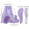 4pcs/set Wheat Straw Comb Set Hair Care Kit Silicone Hair Massage Brush Wide Tooth Hairbrush Scalp Massage Comb with Gift Bag