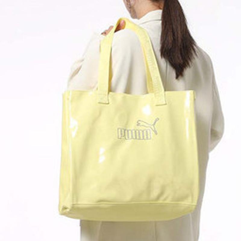 New PUMA PU Tote Bag, Shopping Bag, Shoulder Bag Regular Women's Bright Yellow 077919-03