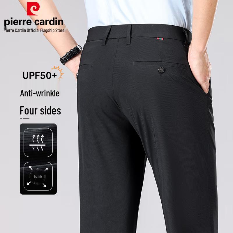 Pierre Cardin Men's Wrinkle-Free Straight Leg Casual Trousers