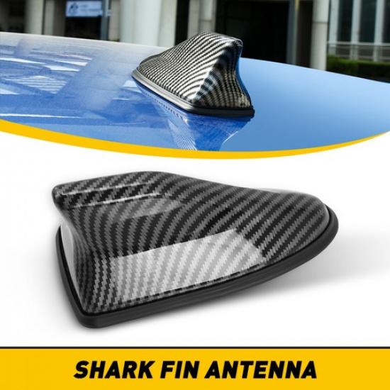 Fin Car Roof Trim Antenna Fiber Carbon Radio FM/AM Shark Antena Cover Waterproof