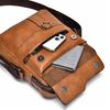 Men's Messenger Bag Leather Crossbody Shoulder Bag Classic Waterproof Briefcase Satchel Travel Bag