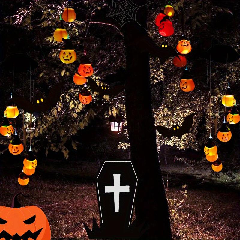 LED Halloween Solar String Lights Skull Ghost Pumpkin Shape Outdoor Yard Garden Horror Decor Waterproof Party Lighting Props