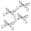 Stainless Steel Cross Steam Rack Foldable Pot Rack Kitchen Steamer Insert for Vegetables 12 point 5 cm 3 cm 4 pcs