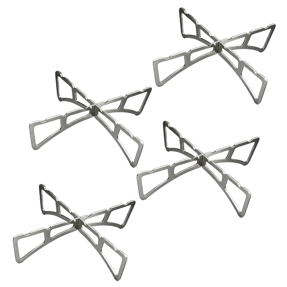 Stainless Steel Cross Steam Rack Foldable Pot Rack Kitchen Steamer Insert for Vegetables 12 point 5 cm 3 cm 4 pcs