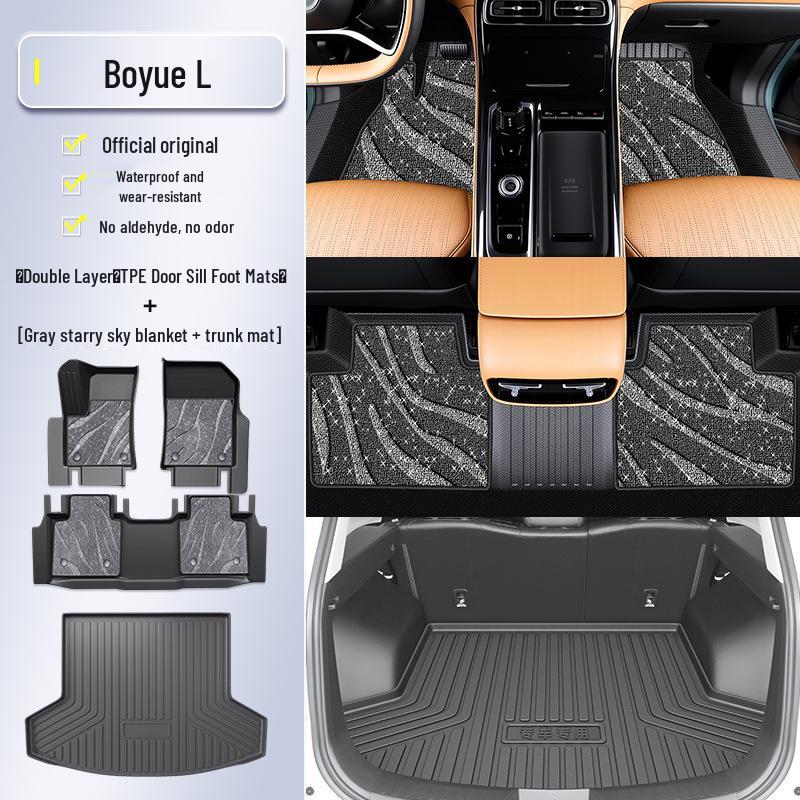 Compatible TPE Floor Mats for 2025 Geely Boyue L - Complete Interior Set