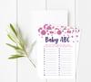 Inkdotpot Baby Shower Game Set Of 50 BabyA  AlphabetA  ABCA  Game Unicorn Floral Party