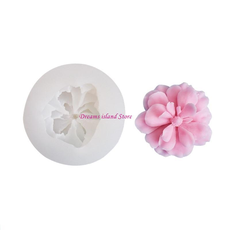 Lotus Camellia Decoration Silicone Mold Epoxy Resin DIY Ornaments Making HX6C