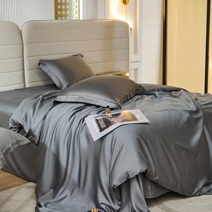 Queen Size Soft Silky Skin Friendl Sleeping Naked Lyocell Bedding Set  Duvet Cover Set Bed Sheet Pillowcases