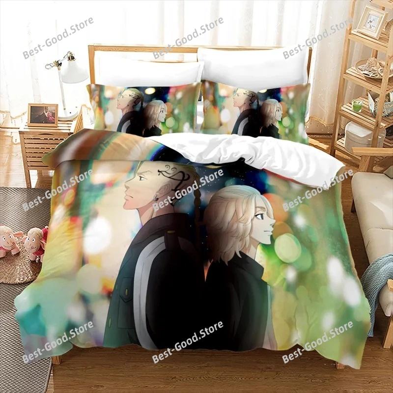3D Print Tokyo Revengers Anime Bedding Set Double Twin King Duvet Cover Comforter Pillowcase Boys Girls Adults Bedroom