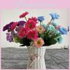 Silk Elegant Daisy Artificial Flower For Living Room Table Styling Centerpiece