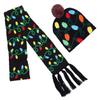 Unisex Christmas Halloween LED Lights Knitted Hat and Scarf Set Fashion Wear