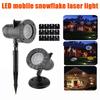 Outdoor Snowflake LED Projector Light 12 Patterns Christmas Holiday Party Waterproof Sound Activated Decor Gift Light
