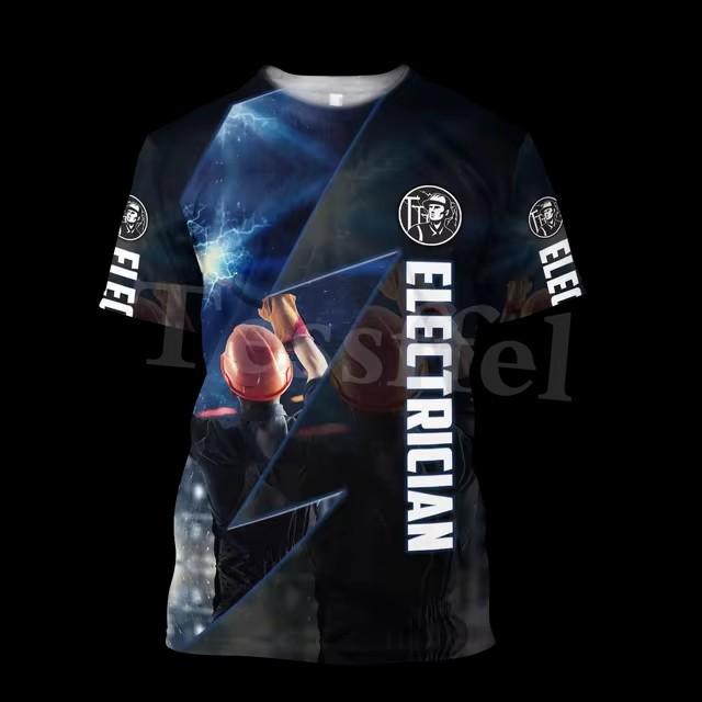 3D Printed Men's Round Neck Short Sleeved T-shirt for Unisex Casual Men's Wear